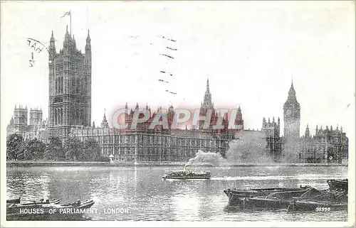 Cartes postales London Houses of Parliament Bateaux