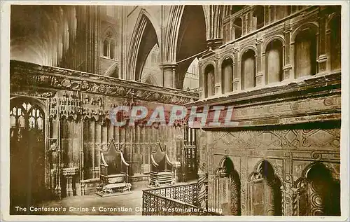Cartes postales The Confessor's Shrine & Coronation Chairs Westminster Abbey