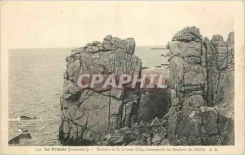 Cartes postales Le Croisic (Loire Inf) Rochers de la Grande Cote surnommes les Rochers du Diable