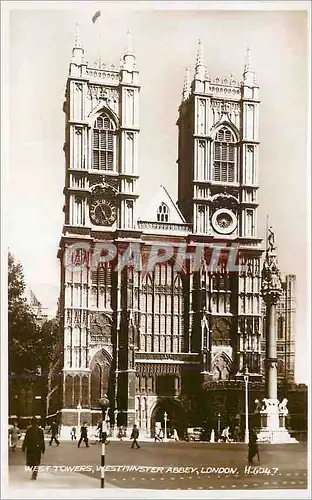 Cartes postales West Towers Westminster Abbey London