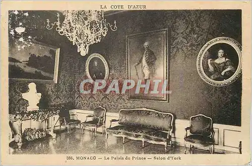 Cartes postales Monaco Le Palais du Prince Salon d'York
