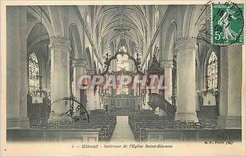 Cartes postales Elbeuf Interieur de L'Eglise Saint Etienne
