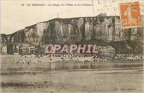 Ansichtskarte AK Le Treport La Plage Les Villas et les Falaises