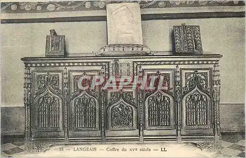 Cartes postales Langeais Coffre du XVe Siecle LL
