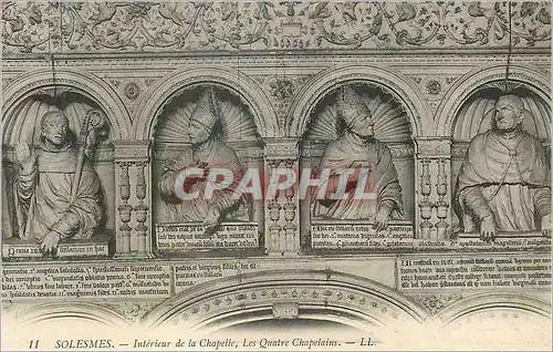 Ansichtskarte AK Solesmes Interieur de la Chapelle Les Quatre Chapelains LL