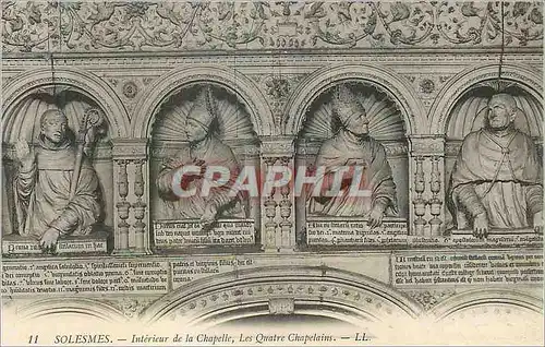 Cartes postales Solesmes Interieur de la Chapelle Les Quatre Chapelains LL