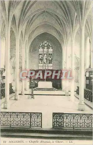 Cartes postales Solesmes Chapelle Abbatiale Le choeur LL