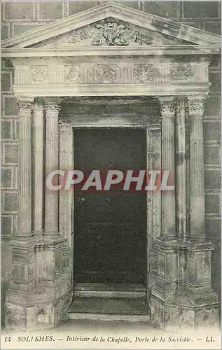 Ansichtskarte AK Solesmes Interieur de la Chapelle Porte de la Sacristie LL