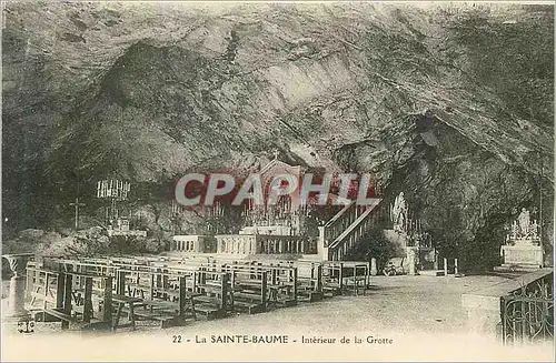 Cartes postales La Sainte Baume Interieur de la Grotte