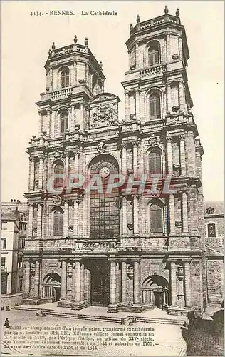 Cartes postales Rennes La Cathedrale
