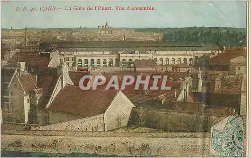 Ansichtskarte AK Caen La Gare de l'Ouest Vue d'Ensemble