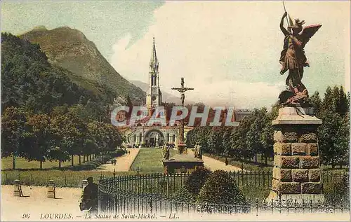 Cartes postales Lourdes La Statue de Saint Michel LL