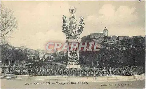 Cartes postales Lourdes Vierge et Esplanade