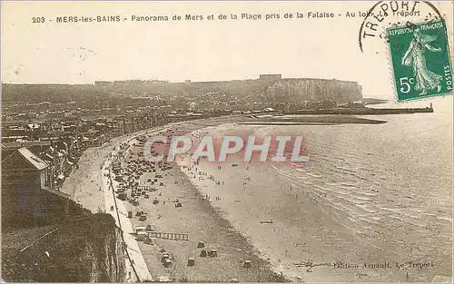 Cartes postales Mers les Bains Panorama de Mers et de la Plage pris de la Falaise