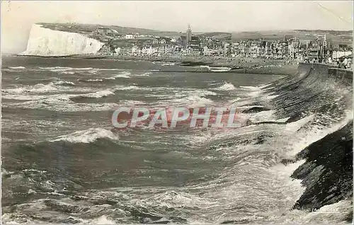 Cartes postales moderne Mers Les Bains (Somme) Vue Generale et Effet de Vagues sur la Digue