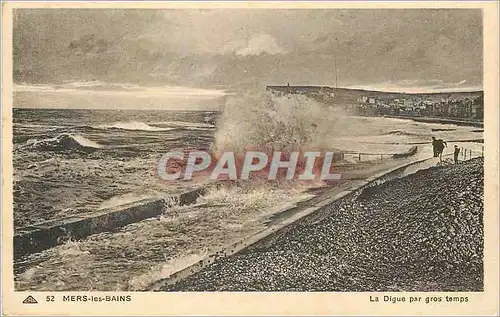 Ansichtskarte AK Mers Les Bains Digue par Gros Temps