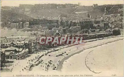 Ansichtskarte AK Mers Les Bains La Plage et le Casino Vue Generale Prise des Falaises