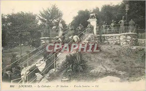 Cartes postales Lourdes Le Calvaire Iere Station Escala Sancta