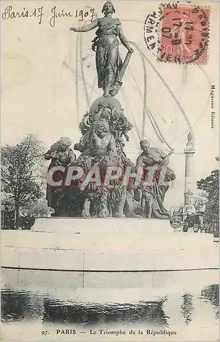 Ansichtskarte AK Paris Le Triomphe de la Republique Lion