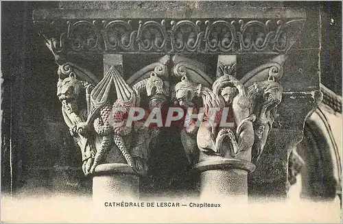 Cartes postales Cathedrale de Lescar Chapiteaux