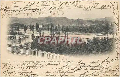 Ansichtskarte AK Pau Vue Generale Prise du Boulevard du Midi (carte 1900)