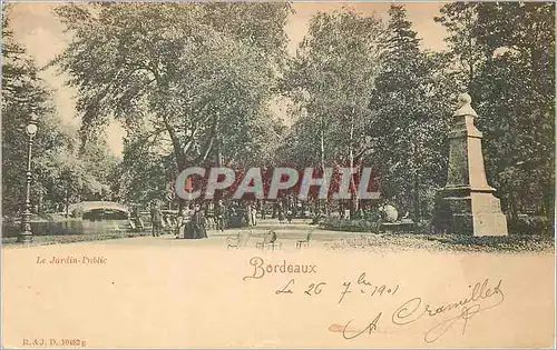 Cartes postales Bordeaux Le Jardin Public