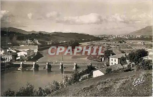 Cartes postales moderne Behobie Frontiere Franco-Espagnole La Bidas soa le Pont International et l'Iles de Faisans