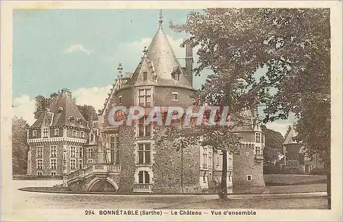 Ansichtskarte AK Bonnetable (Sarthe) Le Chateau Vue d'Ensemble