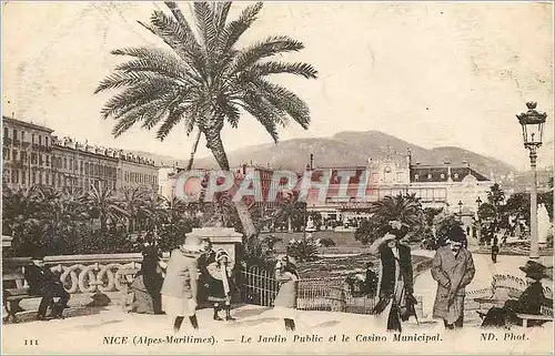 Cartes postales Nice (Alpes Maritimes) Le Jardin Public et le Casino Municipal