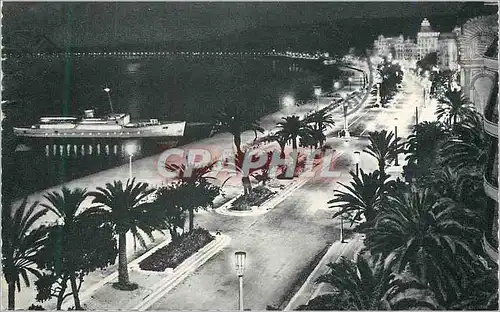 Ansichtskarte AK Nice La Nuit Promenade en Mer