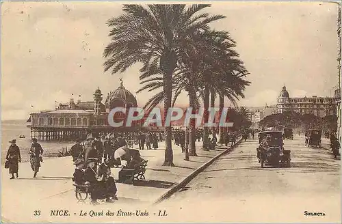 Cartes postales Nice Le Quai des Etats-Unis Automobile