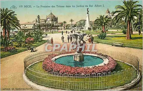 Ansichtskarte AK Nice Fontaine des Tritons dans les Jardins du Roi Albert Ier