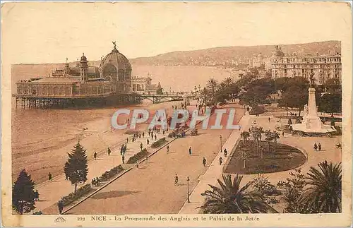 Cartes postales Nice La Promenade des Anglais et le Palais de la Jetee