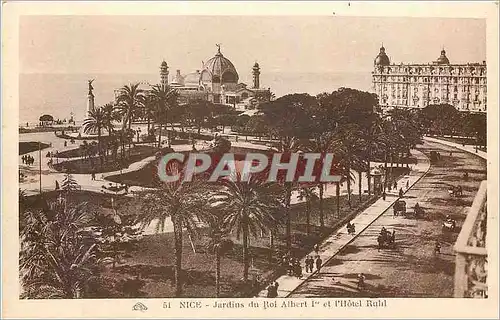 Ansichtskarte AK Nice Jardin du Roi Albert Ier et L'Hotel Ruhl