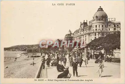 Cartes postales Cote d'Azur Nice Hotel Negresco et Promenade des Anglais