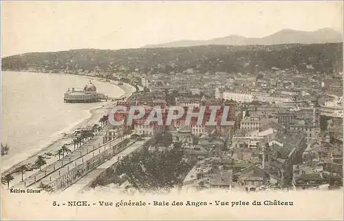 Cartes postales Nice Vue Generale Baie des Anges Vue Prise du Chateau