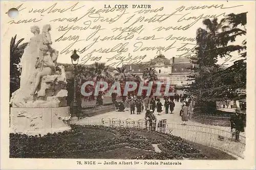 Cartes postales La Cote d'Azur Nice Jardin Albert Ier Poesie Pastorale