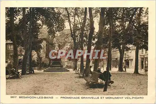 Ansichtskarte AK Besancon Les Bains Promenade Granvelle et Monumen Veil Picard