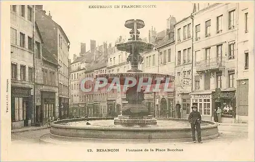 Ansichtskarte AK Franche Comte Besancon Fontaine de la Place Bacchus