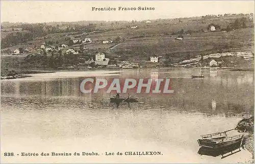 Cartes postales Frontiere Fraco-Suisse Entree des Bassins du Doubs Lac de Chaillexon