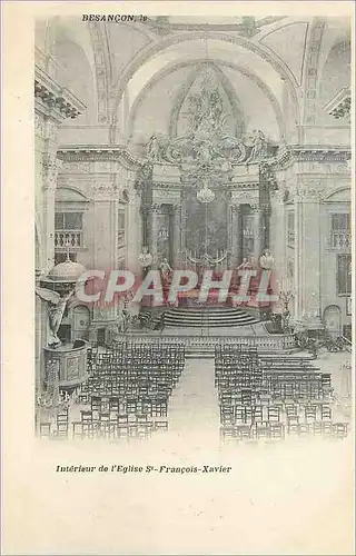 Ansichtskarte AK Interieur de l'Eglise St Francois Xavier (carte 1900)