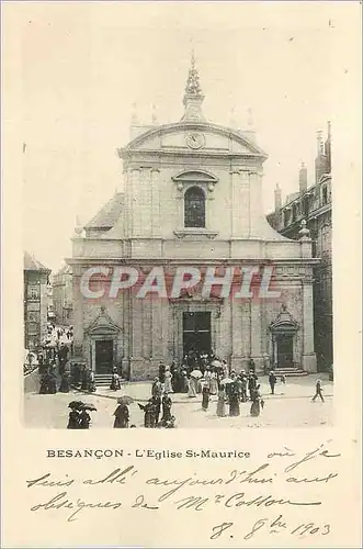 Cartes postales Besancon L'Eglise St Maurice (carte 1900)