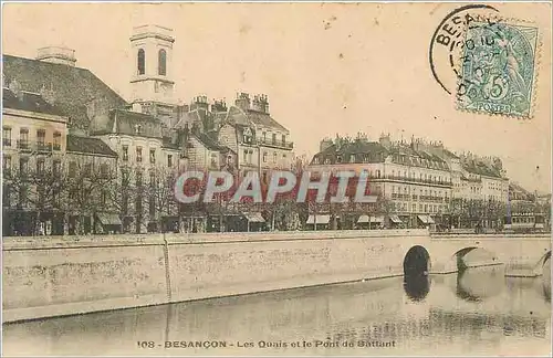 Ansichtskarte AK Besancon Les Quais et le Pont de Battant