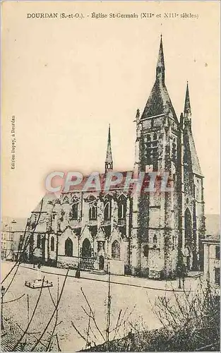 Cartes postales Dourdan (S et O) Eglise St Germain (XIIe et XIIIe Siecles)