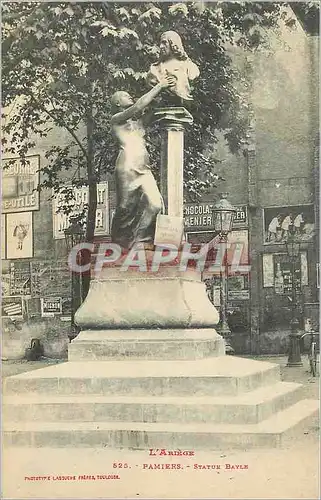 Cartes postales L'Ariege Pamiers Statue Bayle