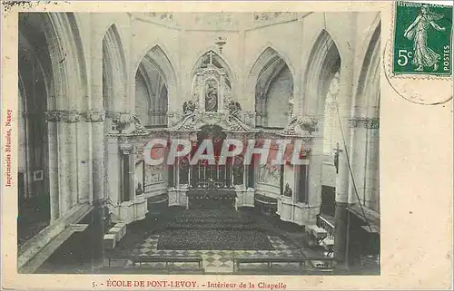 Cartes postales Ecole de Pont Levoy Interieur de la Chapelle