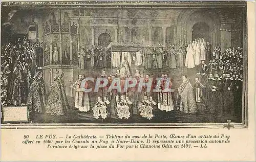 Ansichtskarte AK Le Puy La Cathedrale Tableau de Voeu de la Poste