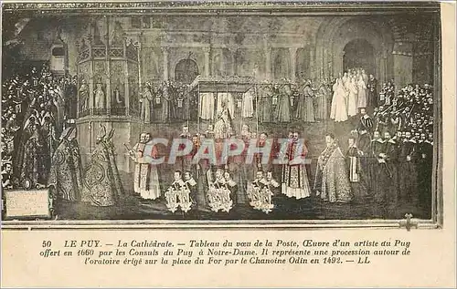 Cartes postales Le Puy La Cathedrale Tableau de Voeu de la Poste