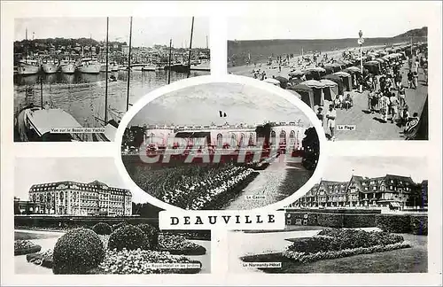 Cartes postales moderne Deauville Trouville des Plages Bassin des Yachts La plage Normand Hotel