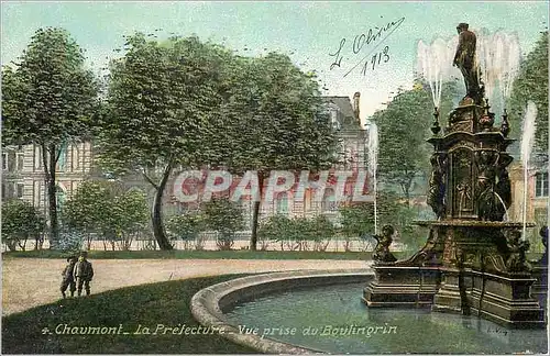 Cartes postales Chaumont La Prefecture Vue Prise du Boulingrin